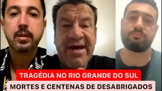 TRAGÉDIA NO RIO GRANDE DO SUL: DUNGA, ETERNO CAPITÃO DA SELEÇÃO E ALEXANDRE GAMON DA RECORDTV FALAM