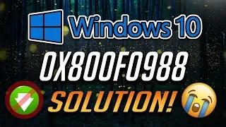 How to Fix Windows Update Error 0x800f0988 in Windows 10 [Tutorial] 2024