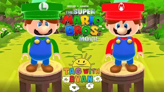 Tag with Ryan - Super Mario vs Luigi New Costumes Super Mario Bros Movie Event