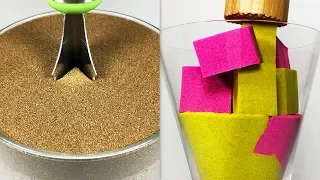 Very Satisfying and Relaxing Compilation 152 Kinetic Sand ASMR