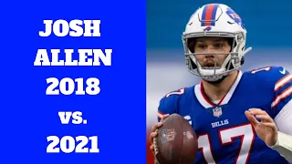 Josh Allen Throwing Mechanics 2018 vs. 2021