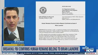 WFLA Now: Brian Laundrie's Remains Found in Carlton Reserve, FBI Confirms