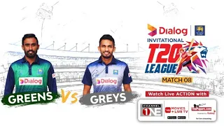 Sri lanka cricket invitation T20 league match 8 full highlights between SL Greys vs SL Greens.