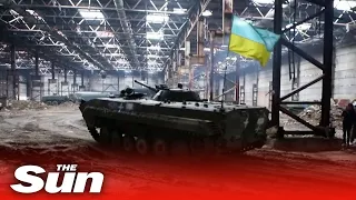 Ukrainians fix abandoned Russian combat vehicles for re-use