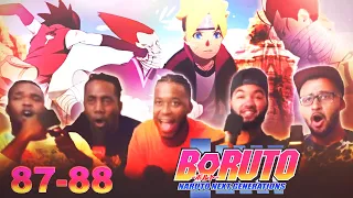 Boruto & Sarada vs Kakou! Boruto Episodes 87 & 88 REACTION/REVIEW