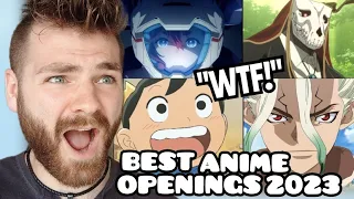 First Time Reacting to "The Best ANIME Openings Of 2023" | New Anime Fan!