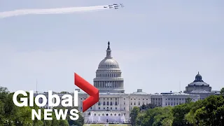 Coronavirus outbreak: Blue Angels, Thunderbirds flyover Washington, D.C. tribute to health workers