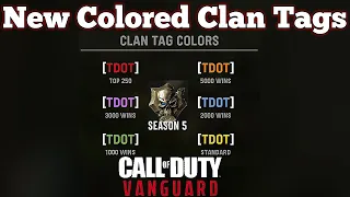 How To Get New Colored Clan Tags In Vanguard (Season 5 Seasonal Leaderboards)