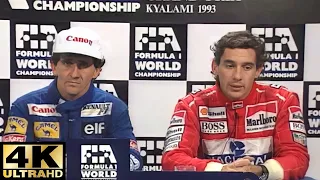 AYRTON SENNA e Alain Prost 1993 4K