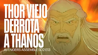 Thor envejecido derrota a Thanos con su Guantelete | Avengers Assemble