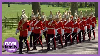 Soldiers March in Grounds of Windsor Castle Ahead of Prince Philip's Funeral