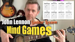 John Lennon - Mind Games - Guitar Lesson (Chord Boxes)