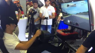 Marlon Stockinger digitally driving at Nissan GT Academy 071515