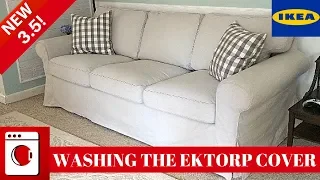 WASHING THE IKEA EKTORP 3.5 COVER | KID AND PET FRIENDLY COUCH!