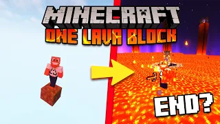 Minecraft, ALE na...ONE LAVA BLOCK!