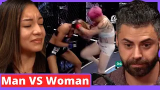 TRANsitioned MALE Fighter DESTROYS A Woman MMA Reaction