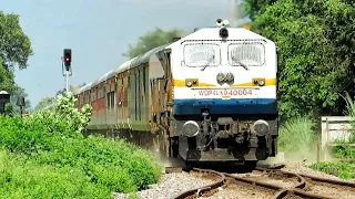 Single Line Diesel + LHB Trains At Full Speed Action | EMD LOCOMOTIVES | Indian Railways | Part 1