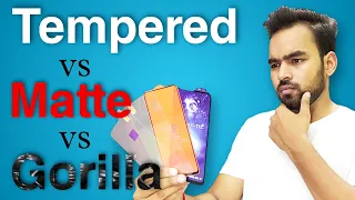 Best Tempered Glass Screen Protector | Tempered Glass Vs Matte Screen Protector Vs Gorilla Glass