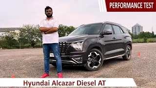 Hyundai Alcazar Diesel AT Performance Review | 0-150-0 km/h & Slalom Test | 91Wheels