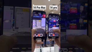 14 Pro vs 14 Pro Max zoom Comparison 🥵 #shortsfeed #iphone #technology #2023 #smartphone #unboxing