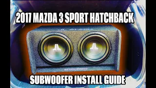 2017 Mazda 3 Sport Subwoofer install with Factory Radio! No Factory wires cut!