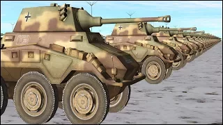 100 PUMA vs 10 SHERMAN - Tank vs Car - SIMULATION - Combat Mission Final Blitzkrieg Gameplay