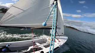 Solo Sailing the Fireball in Gusty Weather