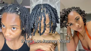 2 YEAR LOC JOURNEY VISUAL | two strand twist | watch my locs form 🥳| 24 months loc’d | 4c hair