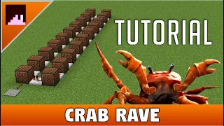 Crab Rave Minecraft Noteblock Tutorial | Meme song Note block tutorial