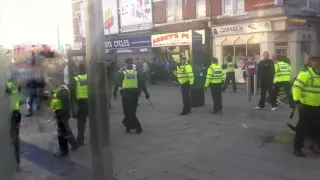 Boro V Leeds - Fans fronting up outside pub