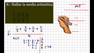 media aritmètica de fracciones