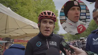 GERAINT THOMAS AND TADEJ POGACAR - INTERVIEW AT THE FINISH - STAGE 10 GIRO D ITALY 2024