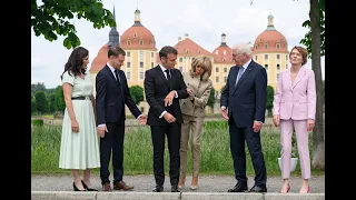 Frankreichs Präsident Macron zu Besuch in Sachsen