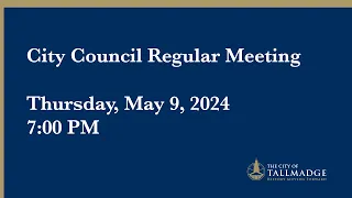 City Council Regular Meeting - May 9, 2024