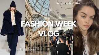 Fashion Week vlog *REALISTIC* 💌 backstage moments, walking fashion shows, friends & parties