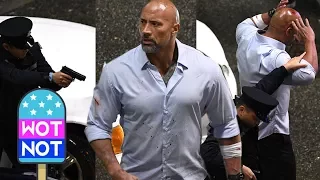 Action! The Rock Breaks Free From Police Filming Skyscraper in Vancouver