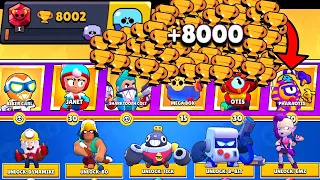 NONSTOP to 8000 TROPHIES Without Collecting ANY REWARDS! Brawl Stars