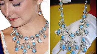 turquoise Royal jewelry with Diamond/turquoise jewelry for Brides/ antique Royal turquoise jewelry