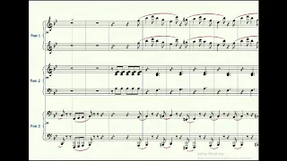 THE ADDAMS FAMILY THEME arrangement for piano with six hands