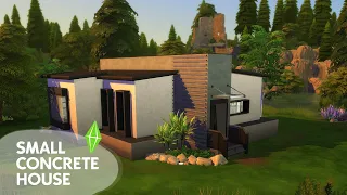 SMALL CONCRETE HOUSE (HIDDEN ROOM) | No CC | Sims 4 Speed Build