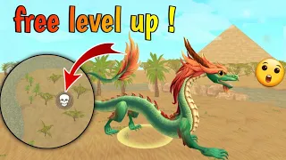 wildcraft new Egypt dragon glitch🐲 how to find new dragon in Egypt and🐉 free level up👍