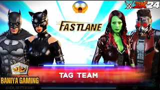 Batman & Catwoman vs Star lord & Gamora | Mixed Gender Tag Team Match | #wwe2k24 #wwe #marvel #dc