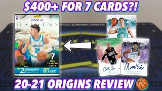 $400+ FOR 7 CARDS?! | 2020-21 Panini Origins Basketball Hobby Box Break/Review