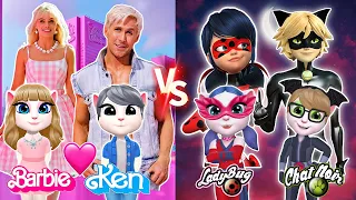 My talking Angela 2 || Barbie👩‍🎤and Ken 🕺vS Ladybug 🐞 and Cat  Noir 🐾 || cosplay