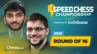 Speed Chess Championship 2023 Round of 16 | Gukesh v MVL | India #1 Battles France #2 | !coinbase