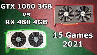 Which GPU has aged better? | RX 480 4GB vs GTX 1060 3GB | 15 Games benchmarked in 2021