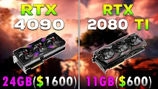 RTX 4090 24GB (2022 Flagship) vs RTX 2080 Ti 11GB (2018 Flagship) | 4 Years Difference Gaming Test