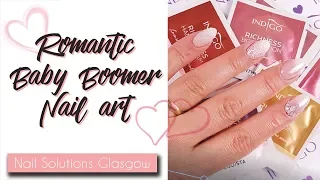 Romantic Baby Boomer Valentines / Wedding Nail Art