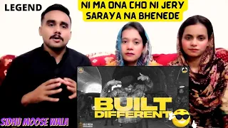 BUILT DIFFERENT || SIDHU MOOSE WALA || Pakistani Reaction || Punjabi Song