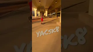 Trying out a Yocaher longboard